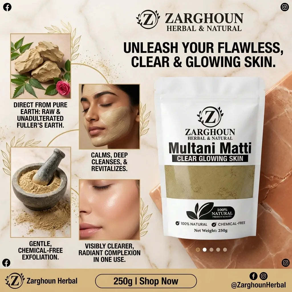 Zarghoun Pure Multani Matti Powder - 100% Natural Fuller's Earth (250g) My Store