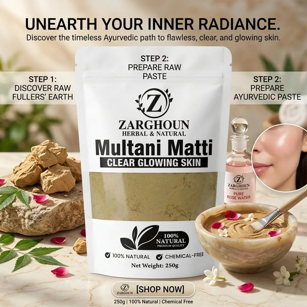 Zarghoun Pure Multani Matti Powder - 100% Natural Fuller's Earth (250g) My Store