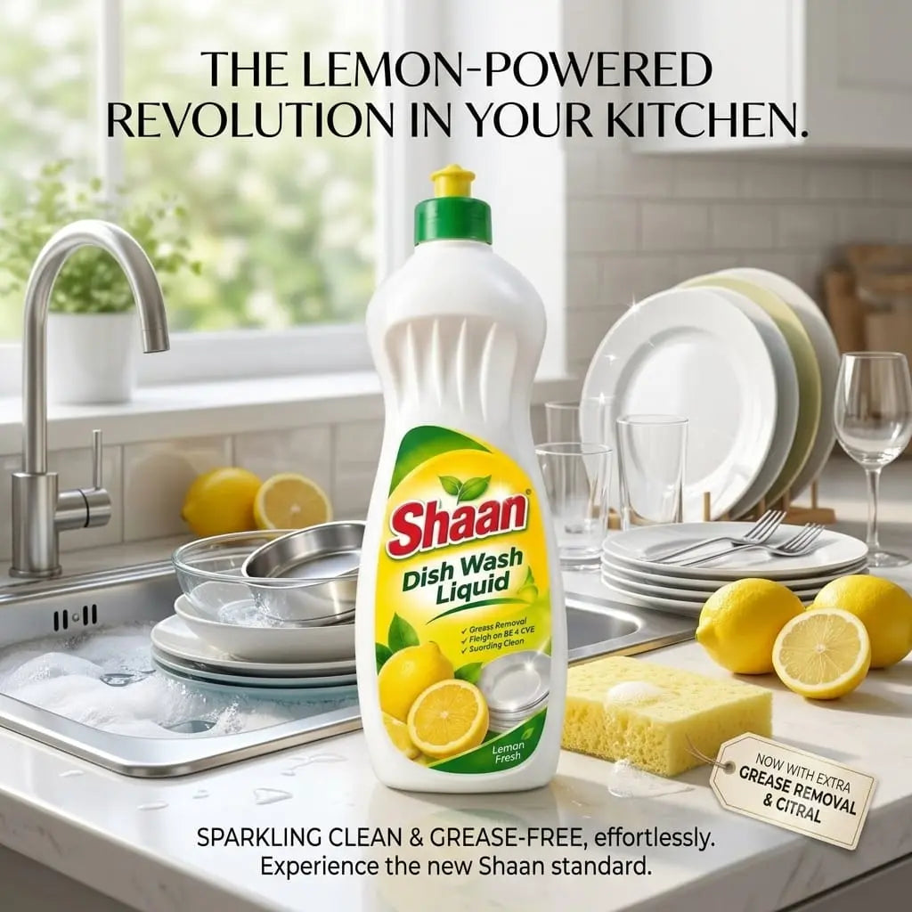 Shaan Lemon Fresh Dishwash Liquid – Powerful Grease Removal My Store
